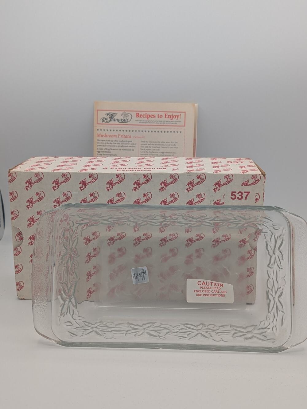 Princess House Fantasia Loaf Pan, # 537 NIB